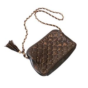 Vintage Marlo Black Leather Studded Purse